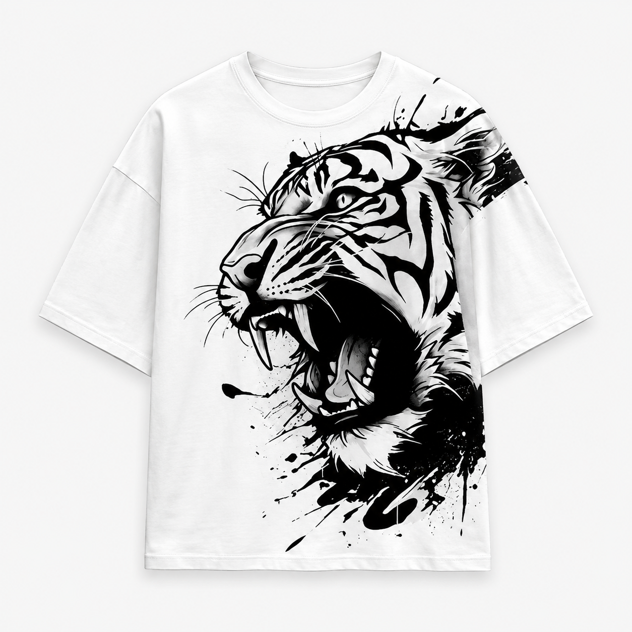 Roaring Tiger Oversized Premium Cotton T-Shirt